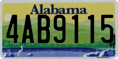 AL license plate 4AB9115