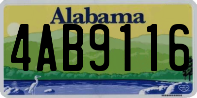 AL license plate 4AB9116