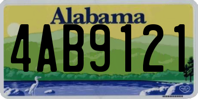 AL license plate 4AB9121