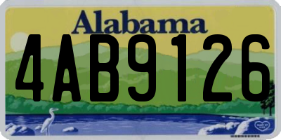AL license plate 4AB9126