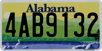 AL license plate 4AB9132