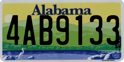 AL license plate 4AB9133