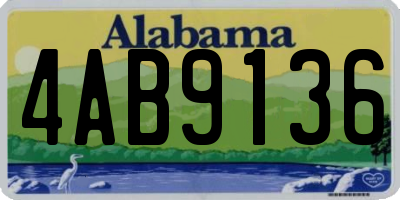 AL license plate 4AB9136