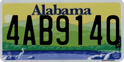 AL license plate 4AB9140