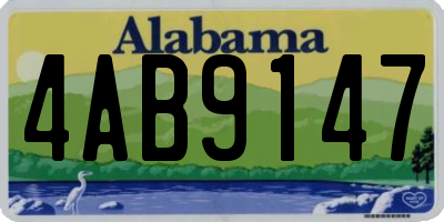 AL license plate 4AB9147