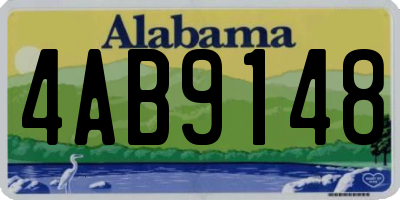 AL license plate 4AB9148