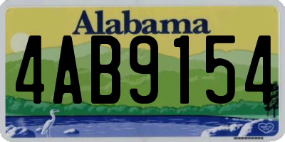 AL license plate 4AB9154