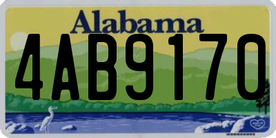 AL license plate 4AB9170