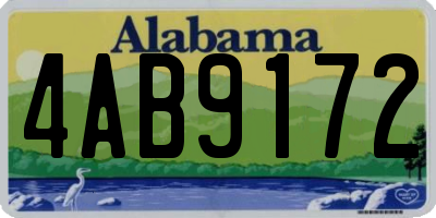 AL license plate 4AB9172
