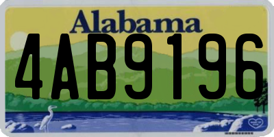 AL license plate 4AB9196