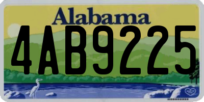 AL license plate 4AB9225