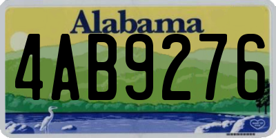 AL license plate 4AB9276