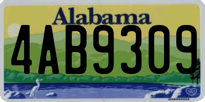 AL license plate 4AB9309