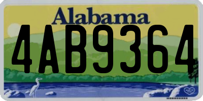 AL license plate 4AB9364