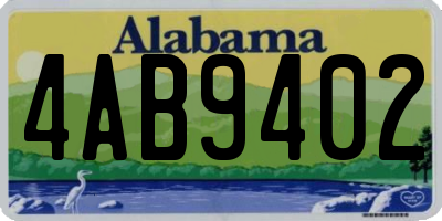 AL license plate 4AB9402