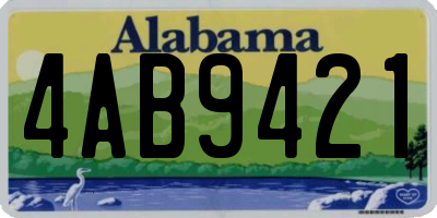 AL license plate 4AB9421