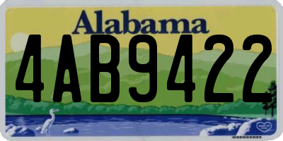 AL license plate 4AB9422