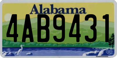 AL license plate 4AB9431