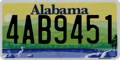 AL license plate 4AB9451