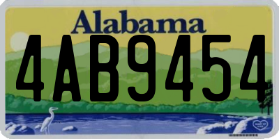 AL license plate 4AB9454