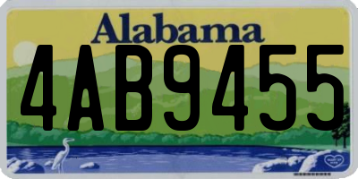 AL license plate 4AB9455