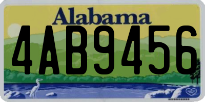 AL license plate 4AB9456