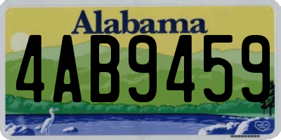 AL license plate 4AB9459