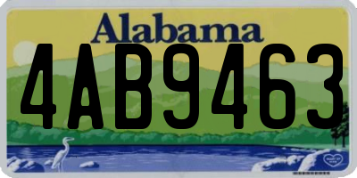 AL license plate 4AB9463