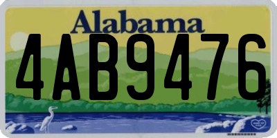 AL license plate 4AB9476