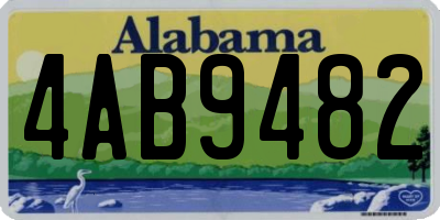 AL license plate 4AB9482