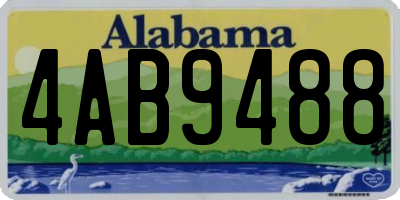 AL license plate 4AB9488