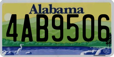 AL license plate 4AB9506