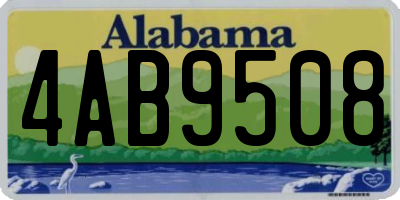 AL license plate 4AB9508