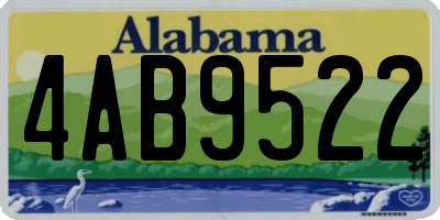 AL license plate 4AB9522