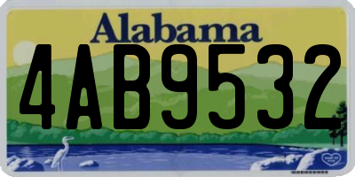 AL license plate 4AB9532