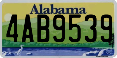 AL license plate 4AB9539