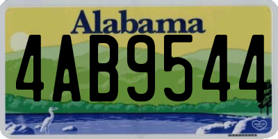 AL license plate 4AB9544