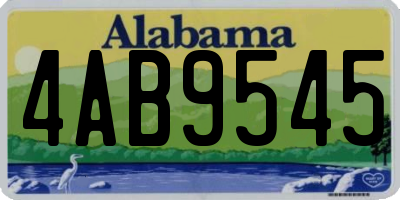 AL license plate 4AB9545
