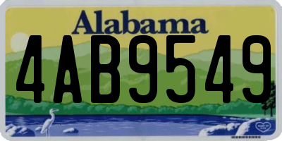 AL license plate 4AB9549