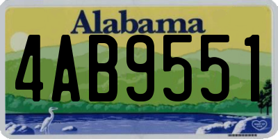 AL license plate 4AB9551