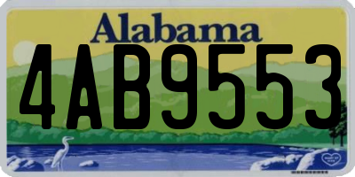 AL license plate 4AB9553