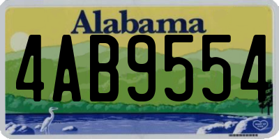 AL license plate 4AB9554