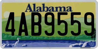 AL license plate 4AB9559