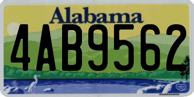 AL license plate 4AB9562