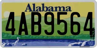 AL license plate 4AB9564