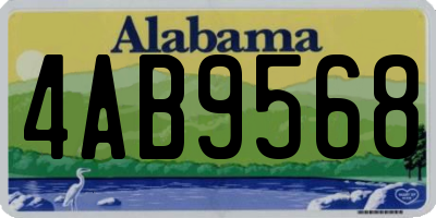AL license plate 4AB9568