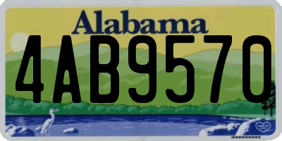 AL license plate 4AB9570