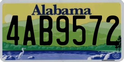 AL license plate 4AB9572