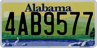 AL license plate 4AB9577