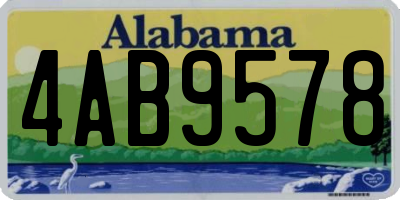 AL license plate 4AB9578